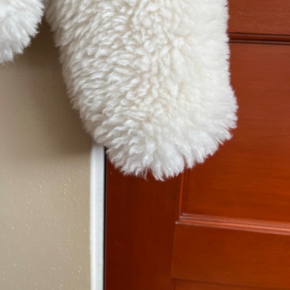 Zara white fur jacket lined M - Picture 4 of 9